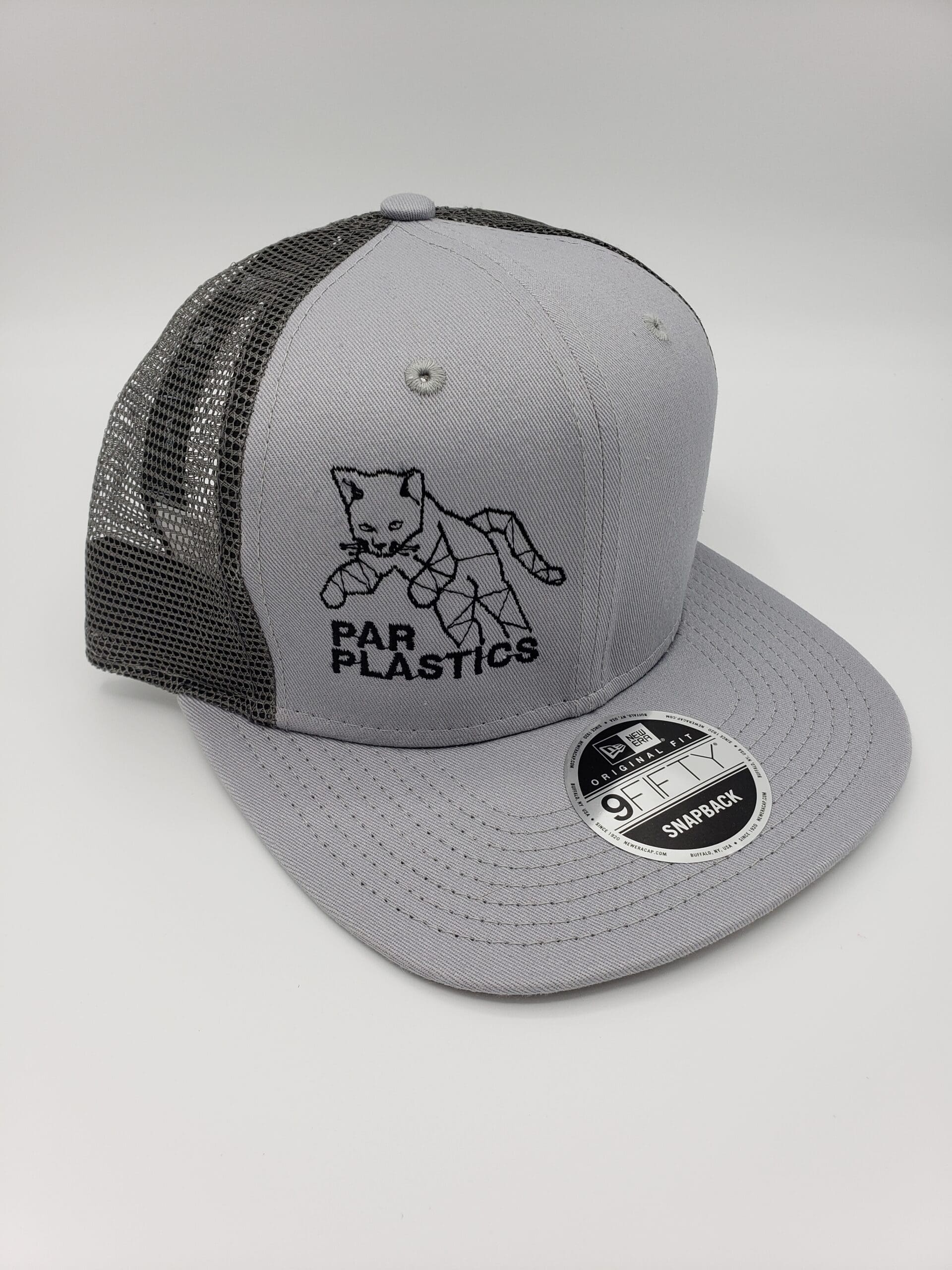 Par Plastics Snapback Trucker Cap disc golf disc front view