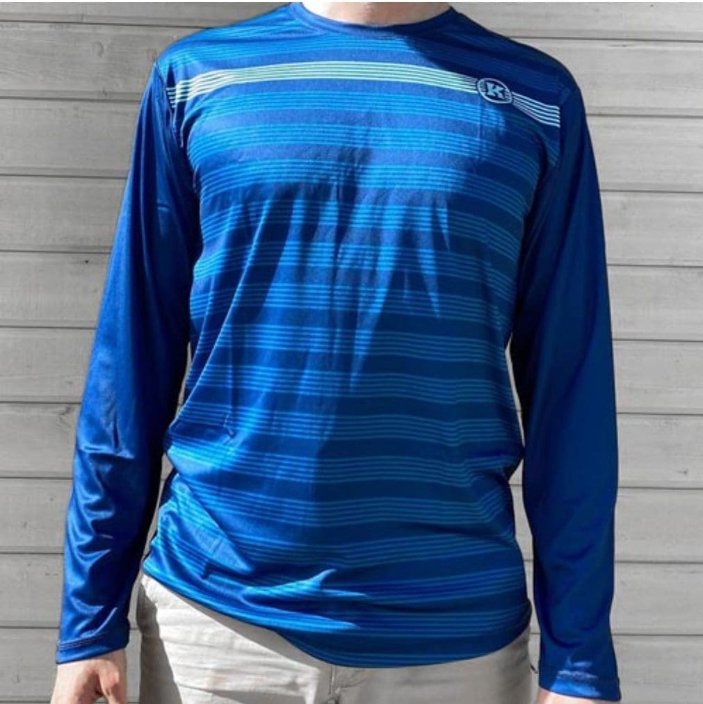 Kastaplast Function Men's Performance Long Sleeve blue disc golf disc front view